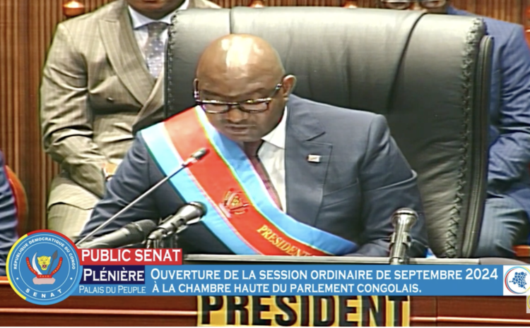  OUVERTURE DE LA SESSION DE SEPTEMBRE 2024 A LA CHAMBRE HAUTE DU PARLEMENT CONGOLAIS.